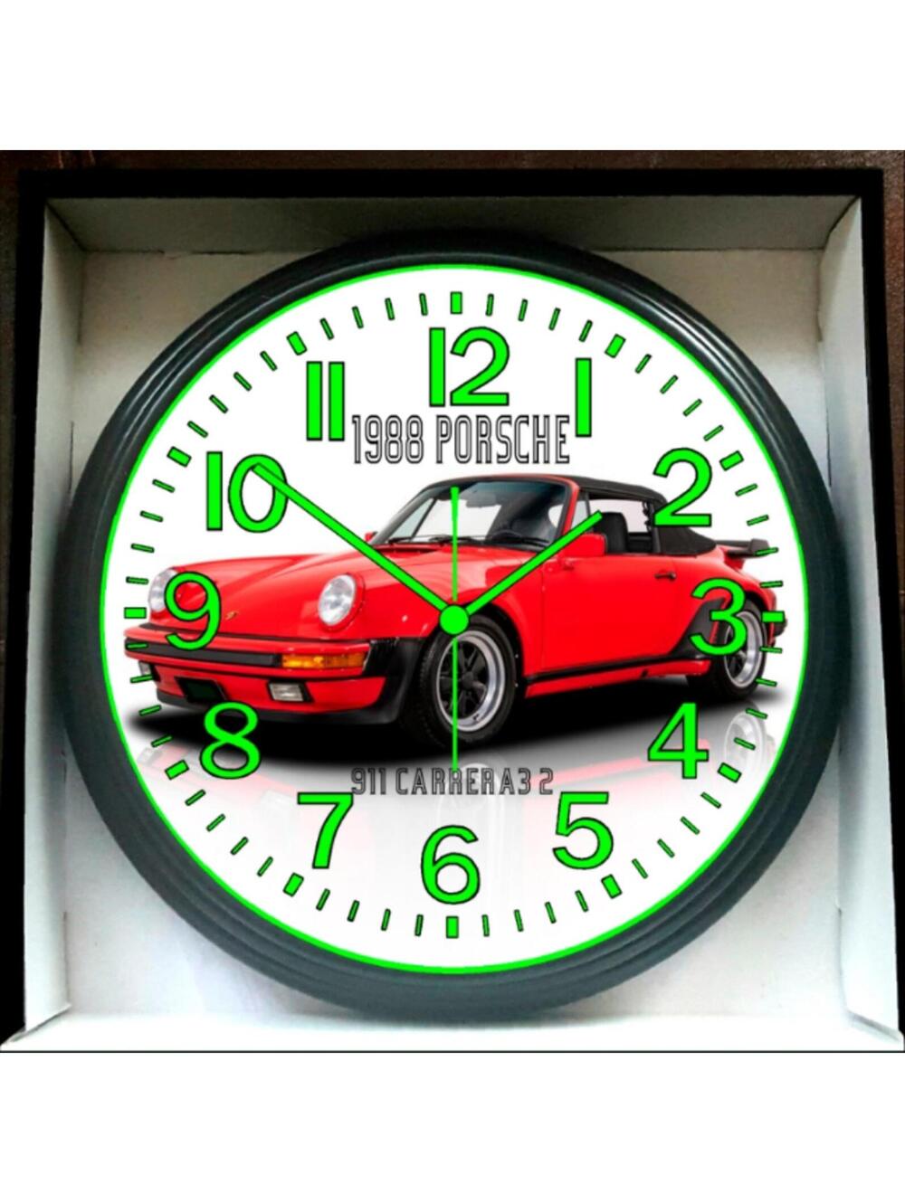 1988 Porsche Glow In The Dark Wall Clock New!